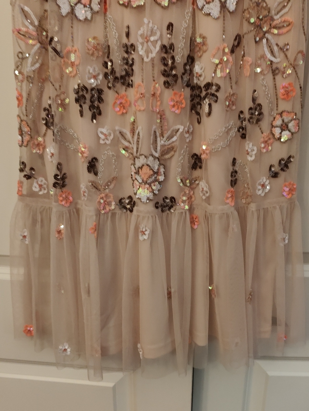 GIANNI BINI Penny Round Floral Beaded Cocktail Dress 2 - Picture 4 of 12